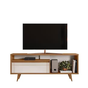 Rack Para Sala Tv Até 60" Nt1285 Freijó Trend/off White Notável Móveis Freijó/off White