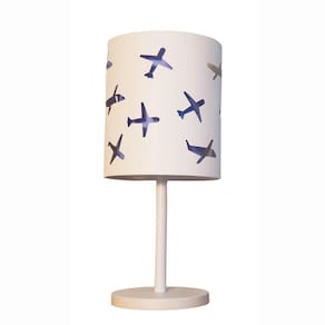Abajur Infantil Aviões Duplo 20x42cm Azul/Branco