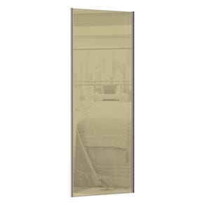 Porta De Correr 80cm Com E Puxador Champagne S/Kit Ferragem
