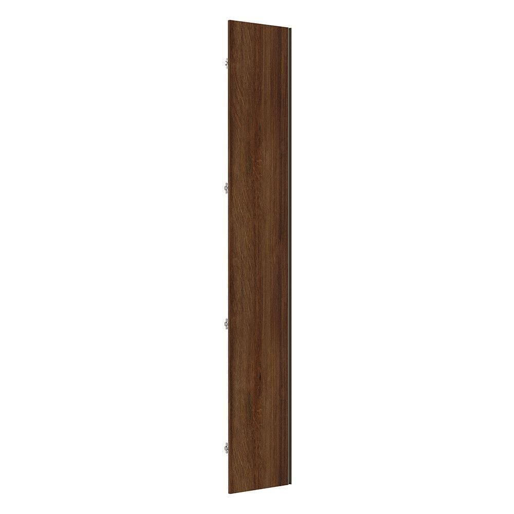Porta Para Roupeiro De Canto Reto Inox Nogueira Dourado