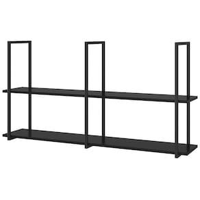 Prateleira Teto E Parede Estilo Industrial Aurum Preto Dhom Preto