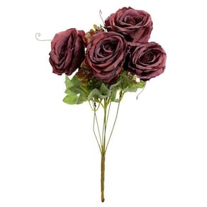 Buquê de Rosas 7 Flores Lilás Rustic 40cm - Vivaflor Decor