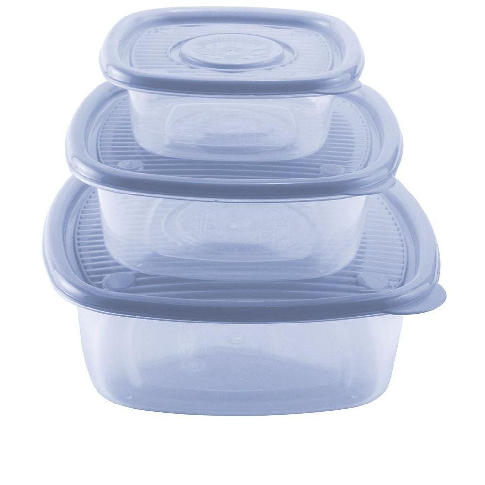 Conjunto Pote Pop Quadrado Pmg 3 Peças Plasútil