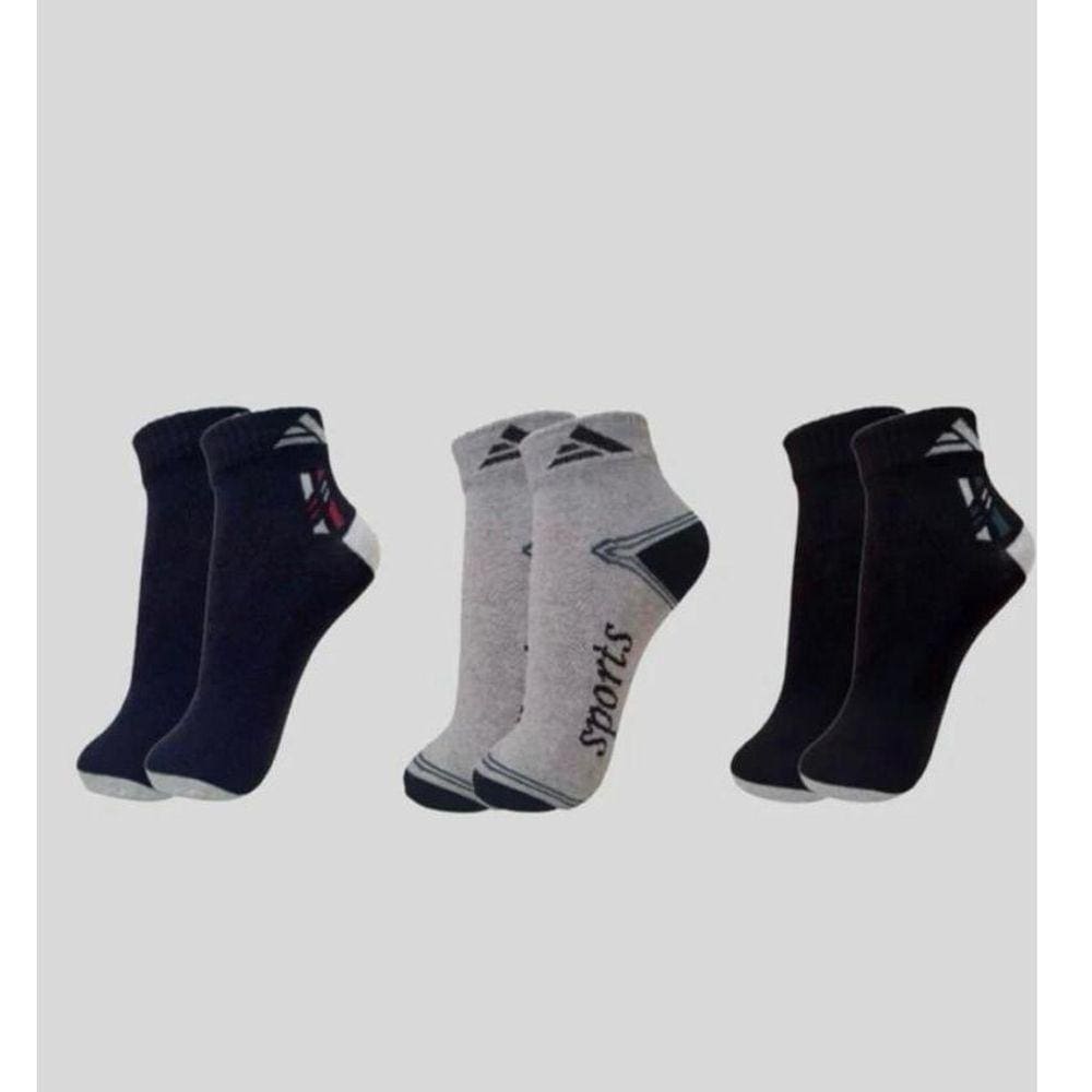 12 Pares de Meias Cano Curto - Masculina