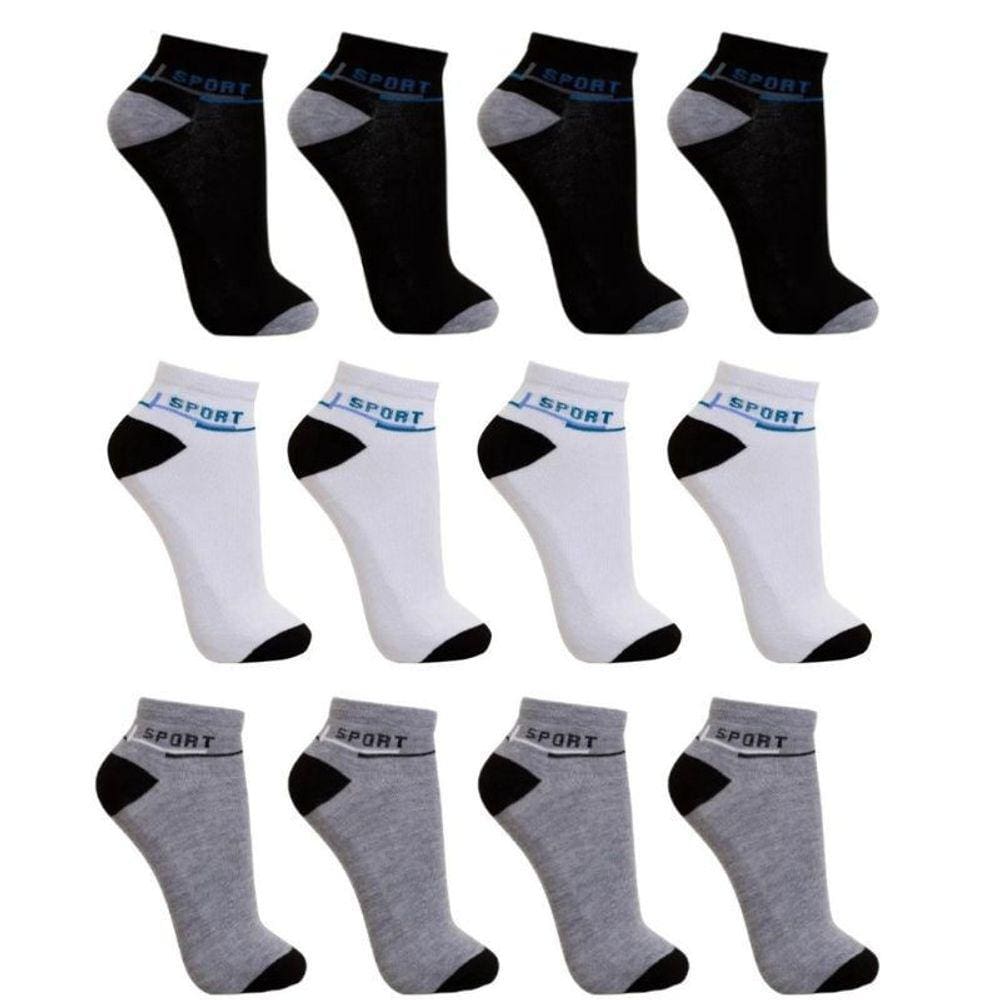 3 Pares de Meias Cano Curto - Masculina