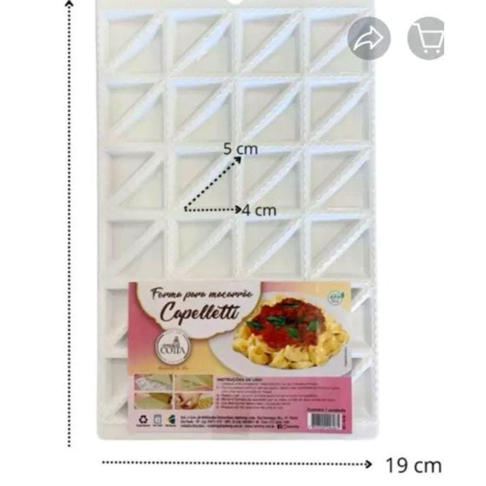 Forma para macarrao capelletti 48 cavidades