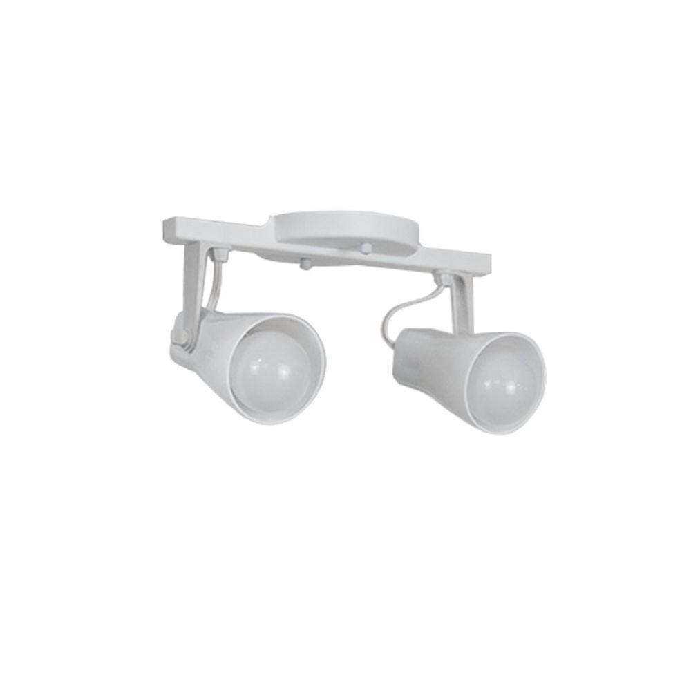 Spot Trilho Triplo Alpha 2 Sobrepor Direcionável E27 Branco