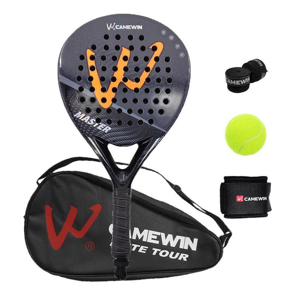 Raquete de padel de fibra de carbono 360g + 10g com saco 125g