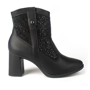 Bota Dakota Cano Curto Com Strass Hotfix Bico Fino G9904