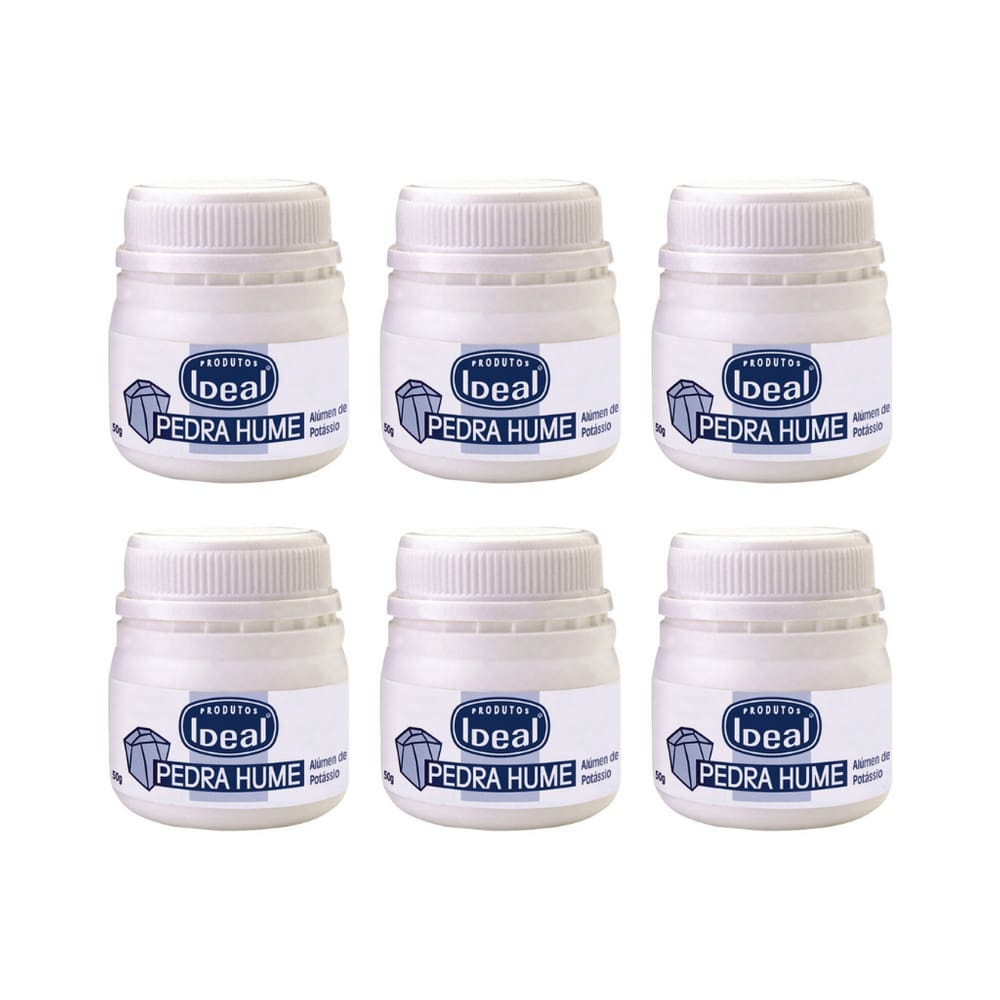 Pedra Hume Ideal 50g - Kit C/ 6un