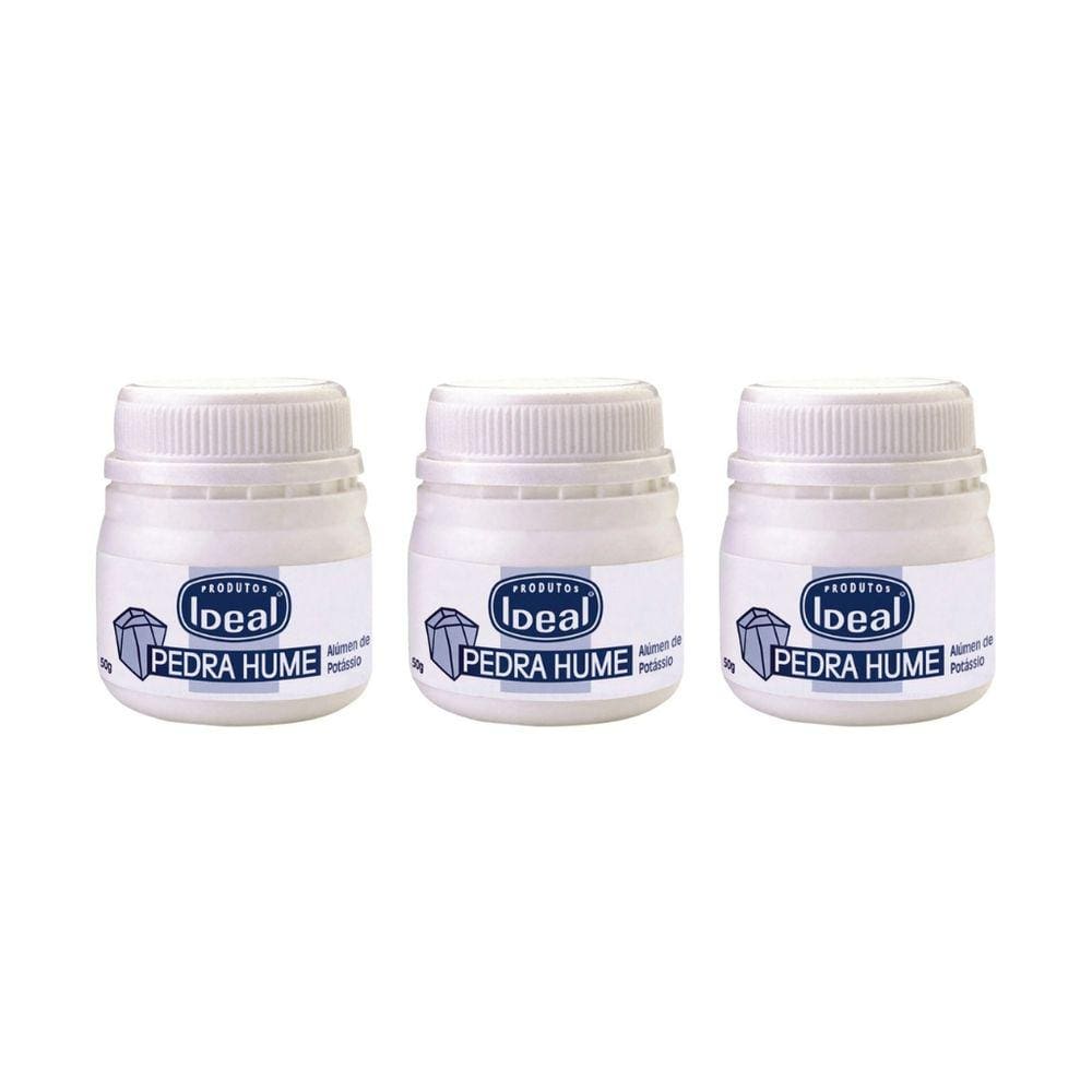 Pedra Hume Ideal 50g - Kit C/ 3un