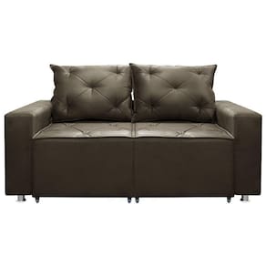 Sofá 2 Lugares Retrátil E Reclinável Bariloche 1.60cm C/ Molas - Suede Marrom