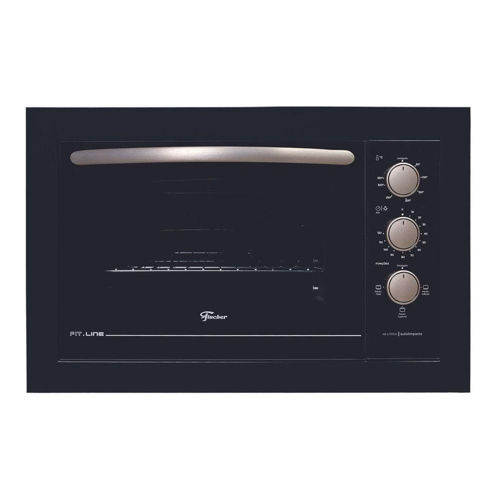 Forno Elétrico de Embutir Fischer 48 Litros Preto Fit Line 34493