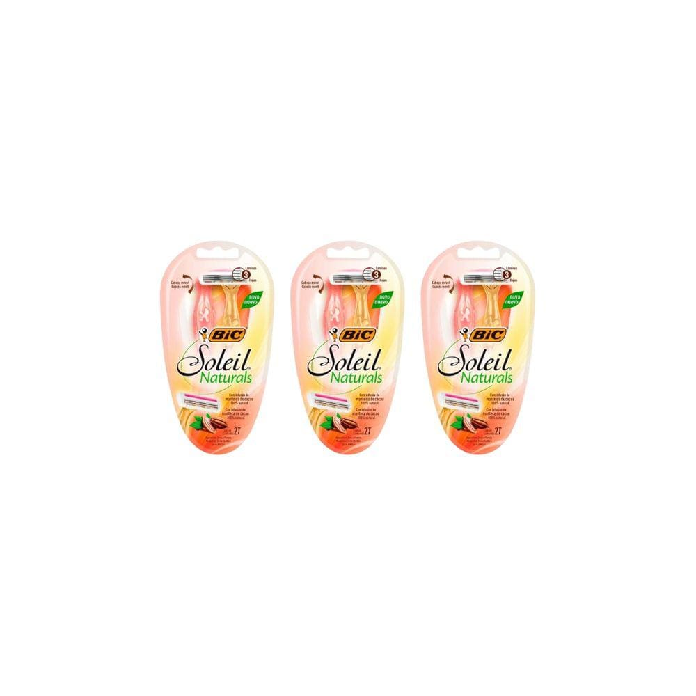 Aparelho de Barbear Bic Soleil Naturals VD/AM C/2- 3un