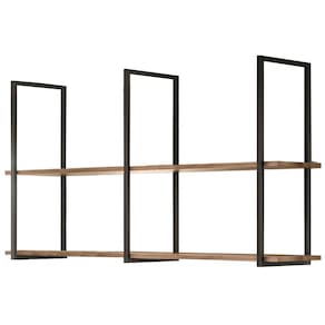Prateleira Teto E Parede Estilo Industrial Aurum Demol Preto Dhom Demolicao Preto