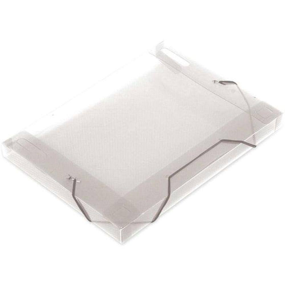 Kit 10 Pastas Aba Elástica Ofício 30MM Cristal Polibras 5911