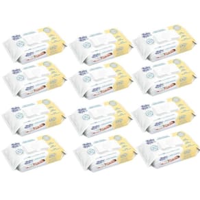 Kit 1200 Toalhas Umedecidas Baby Byn Rn 12Un X 100Fls