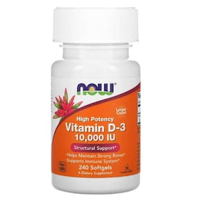 Vitamina D3 10.000iu, 240 Cápsulas Em Gel, Now