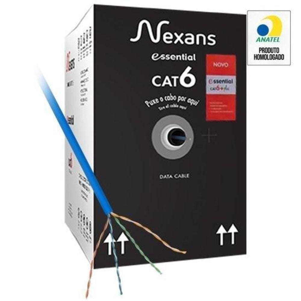 Cabo De Rede Cat.6+ Cm 305M Azul Nexans - Cx / 305