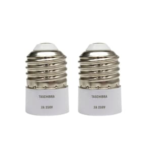 Soquete Adaptador Taschibra De Lâmpada E27 Para E14 Kit 2 Peças