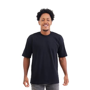 Camiseta Oversized Streetwear Masculina Algodao Fio 30.1 Penteado Barra Reta Manga Curta Macia