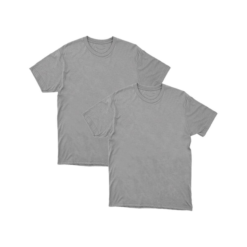 Kit 2 Camiseta Basica Algodao Masculina Academia Caminhada Gola Redonda Premium Lisa