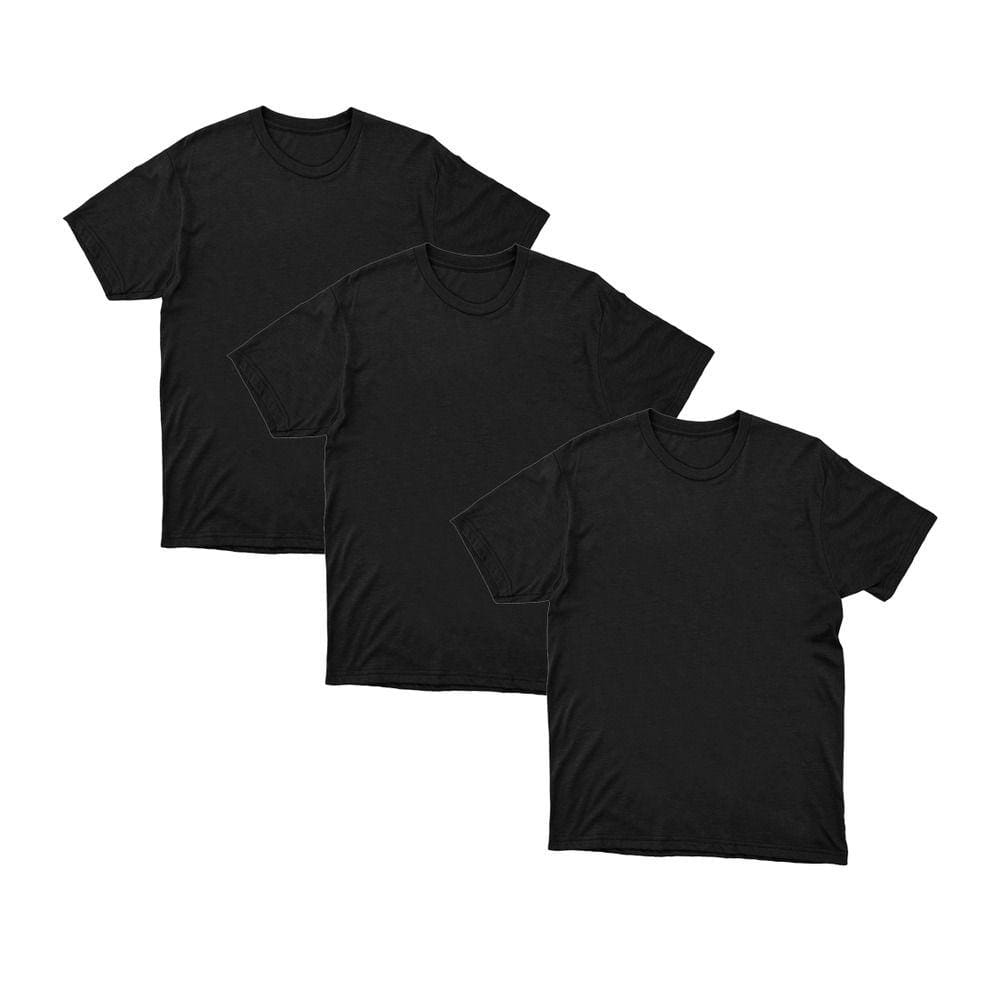 Kit 3 Camiseta Algodao Masculina Slim Basica Gola Redonda Confortavel Para Trabalho Dia a Dia