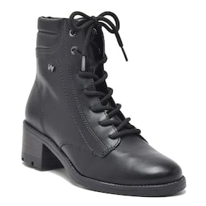 Bota Coturno Via Marte Cano Curto Salto Bloco Feminino 002-001