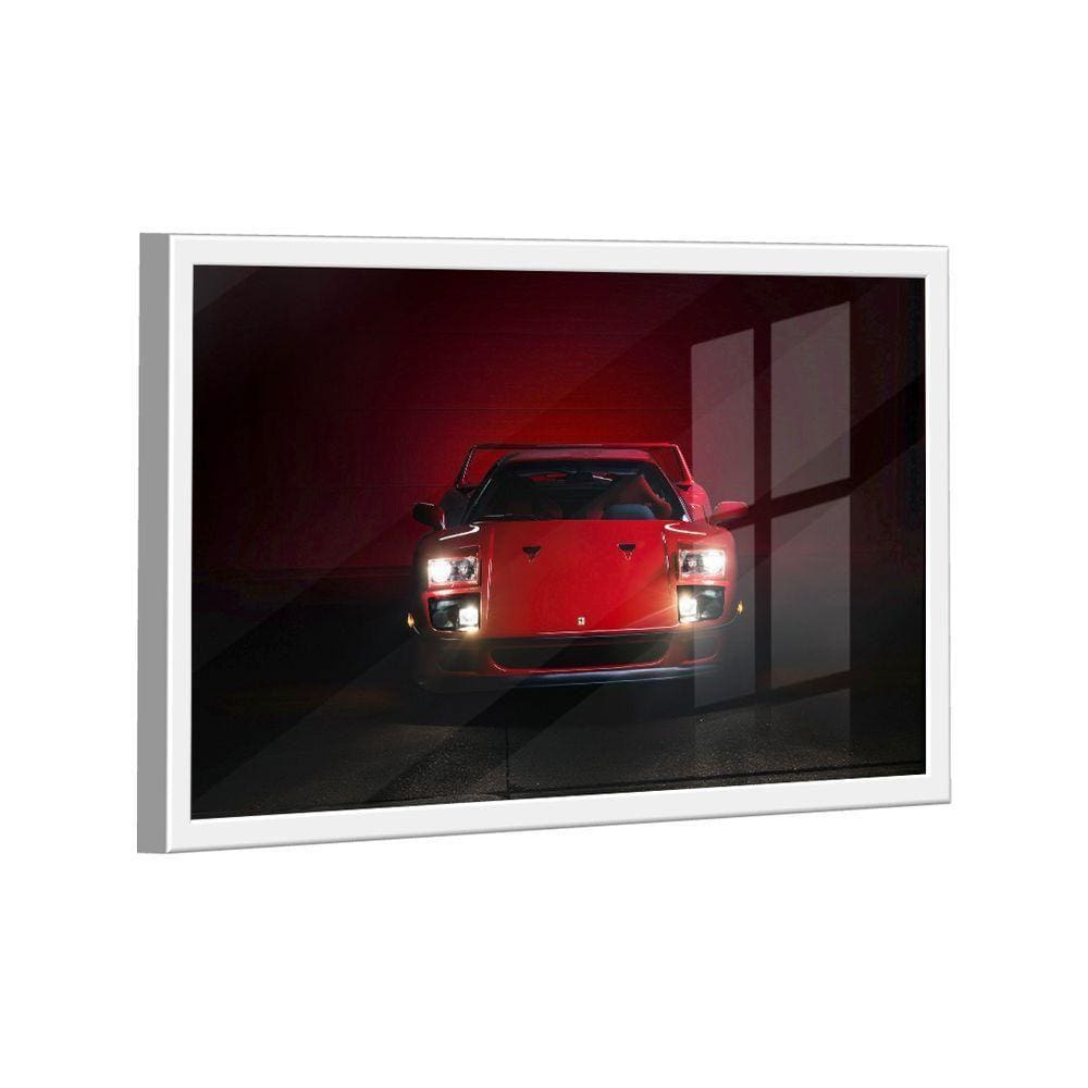 Quadro Ferrari F40 Vermelha Frente Br Artes