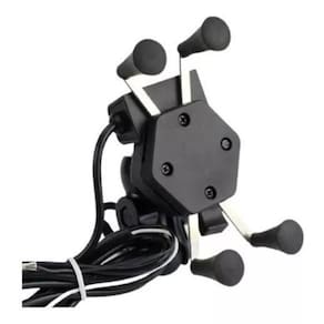Suporte Celular Moto Com Carregador Universal Usb Garra X