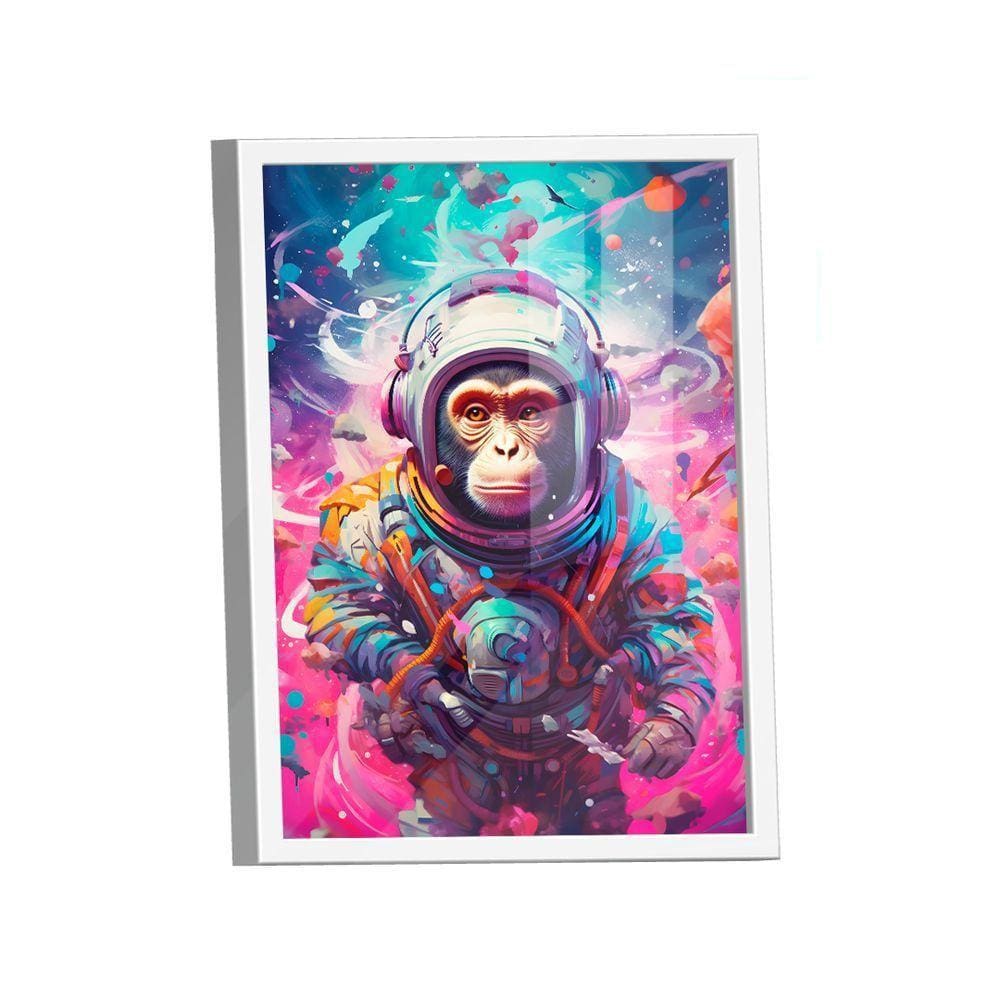 Quadro Macaco Astronauta -- Br Artes