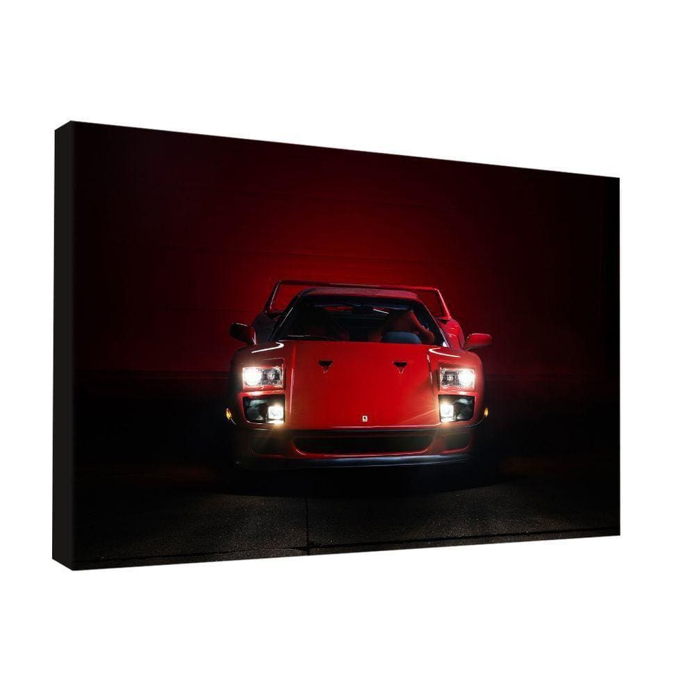 Quadro Ferrari F40 Vermelha Frente Br Artes
