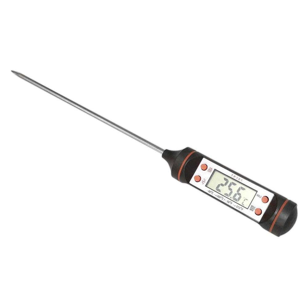 Termômetro Digital Alimentos Cozinha Laboratório 14,5Cm Inox