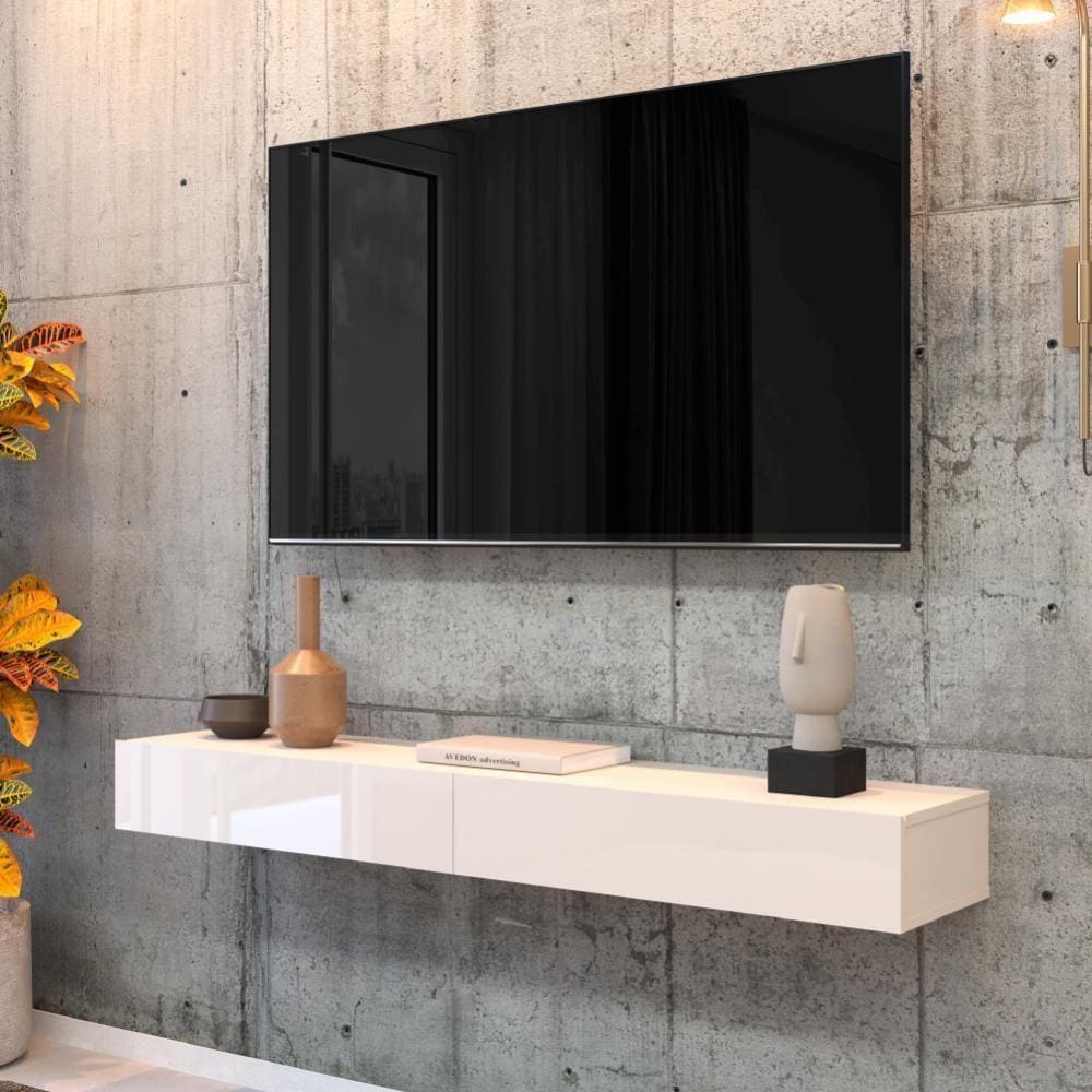Rack Suspenso Para Painel Ou Tv Até 75" 2 Portas 2,00m