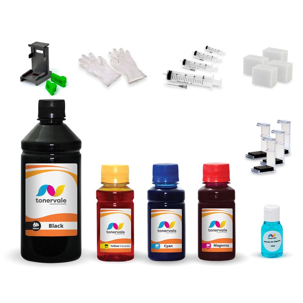 Kit 4 Tinta Para Canon MP495 PG-210 e CL-211 800mL