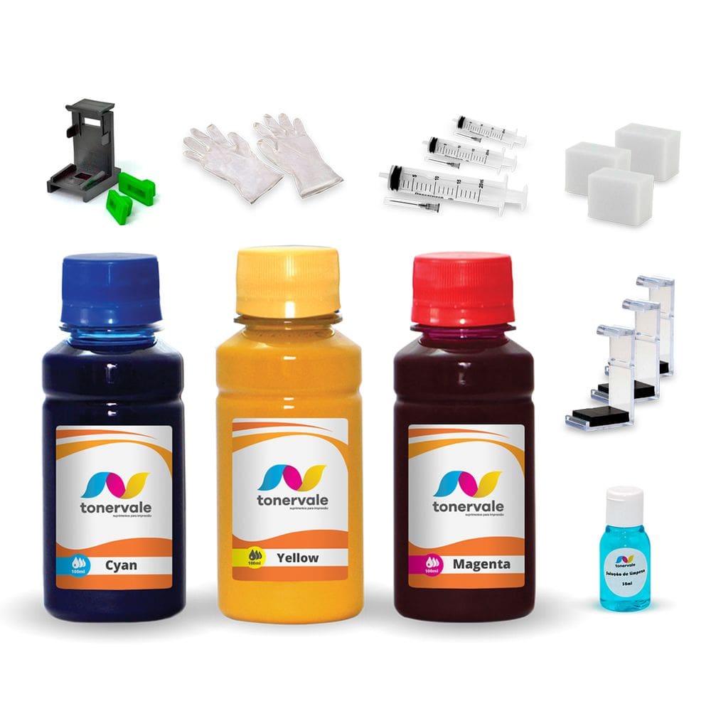 Kit 3 Tinta Para Canon MP230 PG-210 e CL-211 100ml