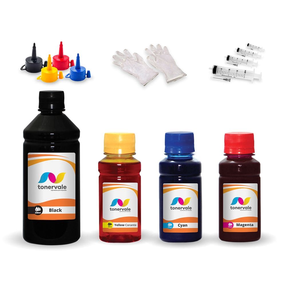 Kit 4 Tinta Para Epson L396 T664120 CMYK 550mL