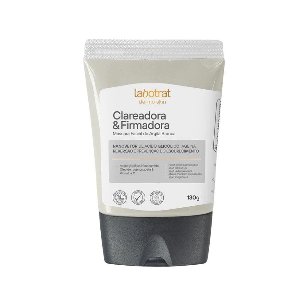 Máscara Facial de Argila Branca Clareadora e Firmadora Labotrat 130g