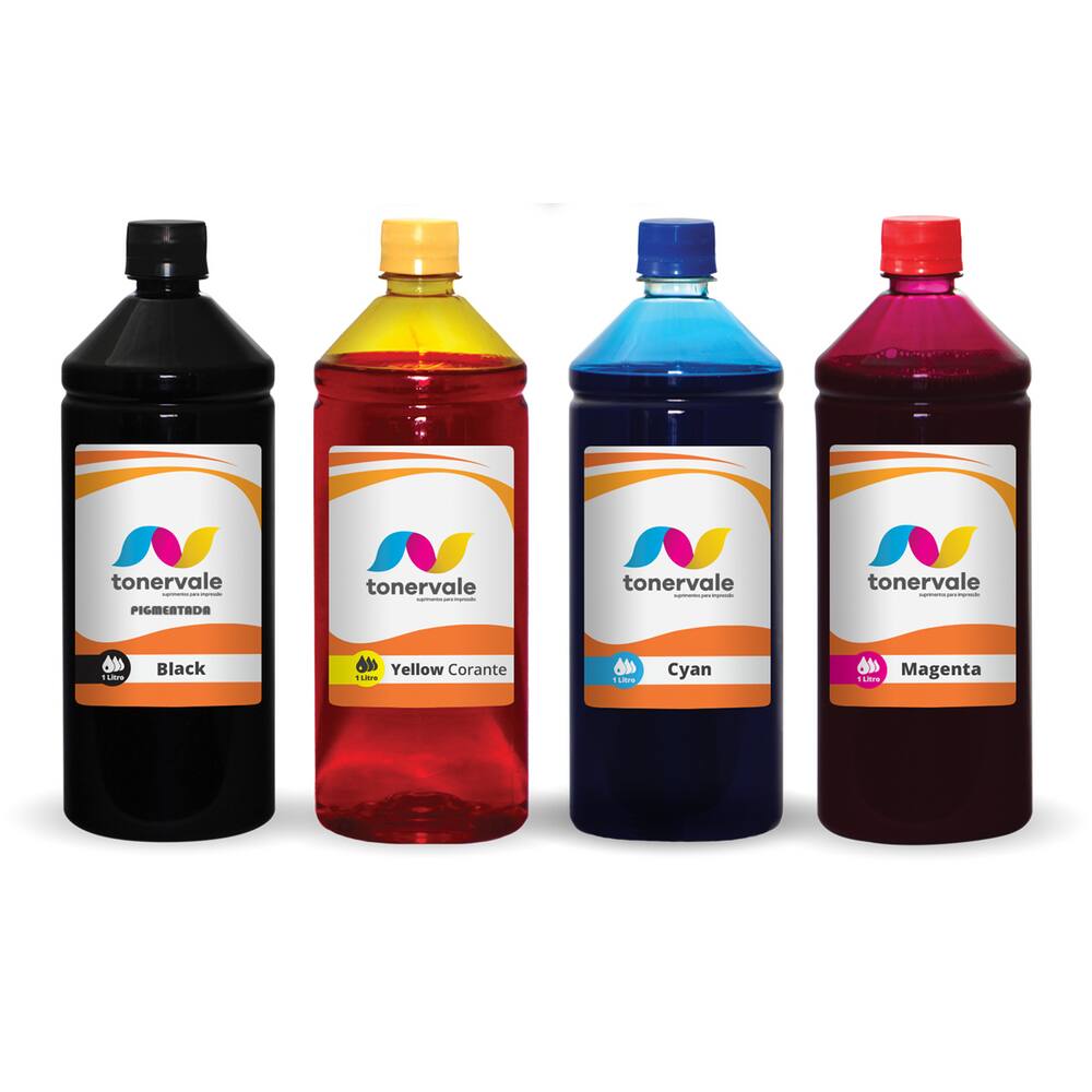 4 Tinta Para Impressora GT 5810 5811 5820 5822 de 1L BK Pigmentado