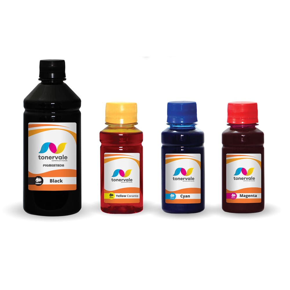 4 Tinta Para Impressora D1660 D2560 D2530 D2545 550ml BK Pigmentado