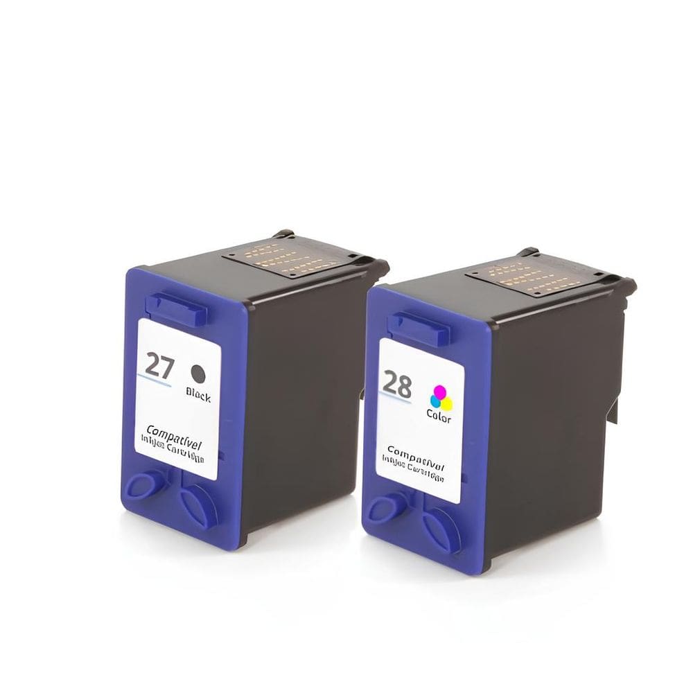Kit Cartucho Para Impressora 3843 27 e 28 compatível