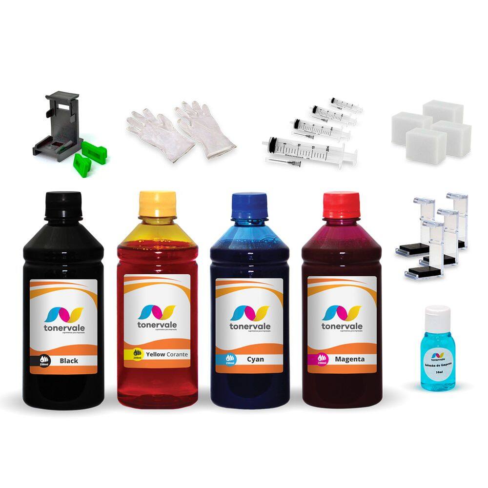 Kit 4 Tinta Para Impressora D2560 60xl 250ml