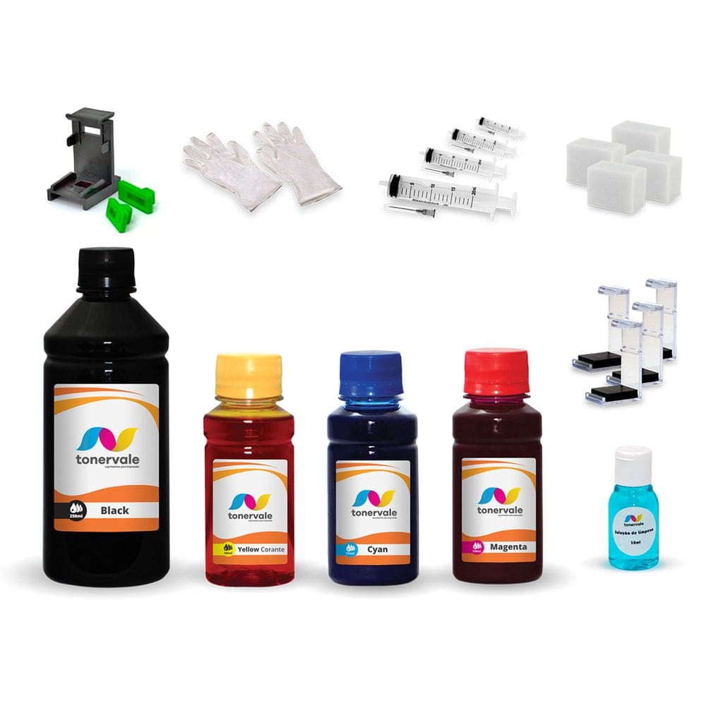 Kit 4 Tinta Para Impressora D1660 60xl 550mL