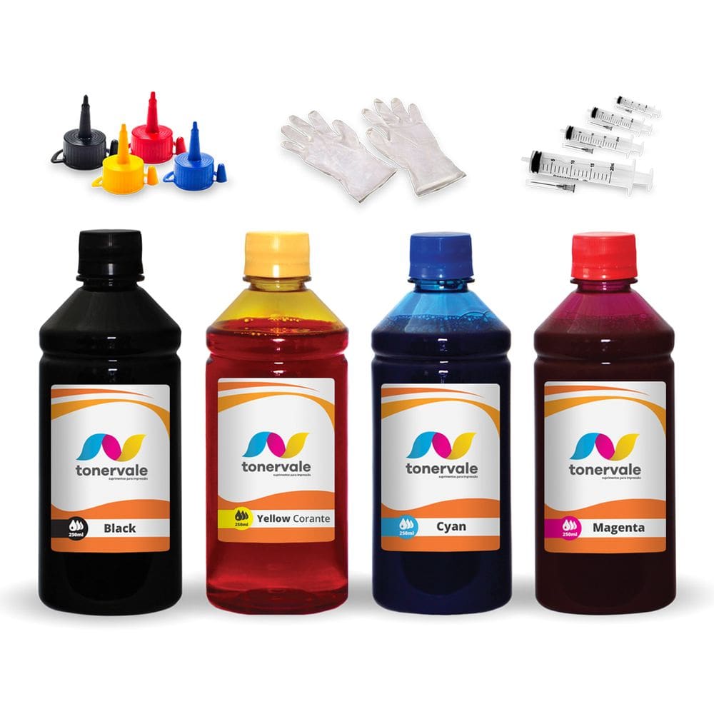 Kit 4 Tinta Para Impressora 4625 670xl 250ml