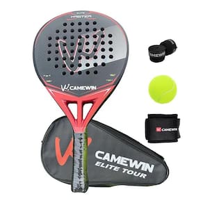 Raquete de tênis de padel CAMEWIN em fibra de carbono 18k 360g + 10g