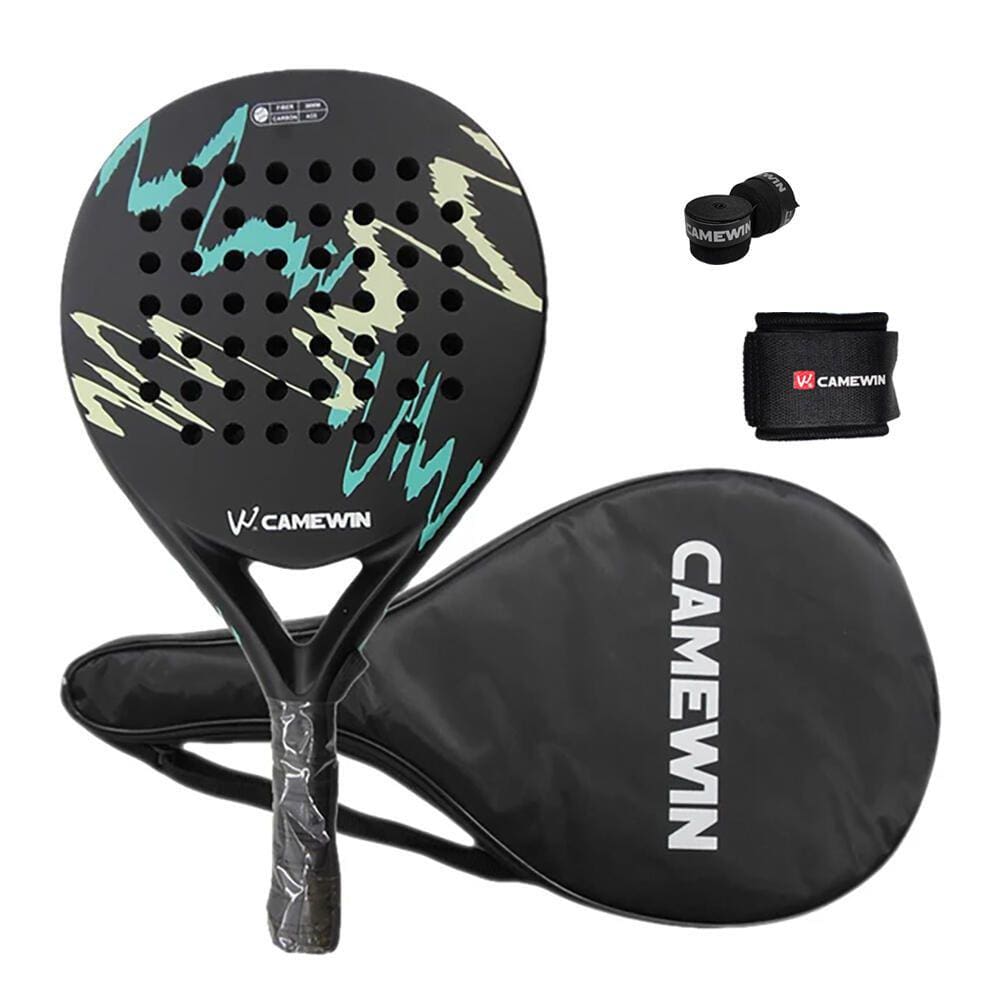 Raquete de tênis de padel CAMEWIN em fibra de carbono 18k 360g + 10g