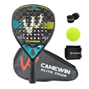 Raquete de tênis de padel CAMEWIN em fibra de carbono 18k 360g + 10g