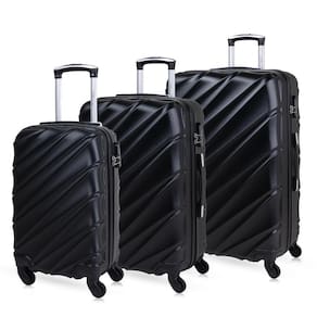 Kit mala de viagem ABS preta Pequena, Média e Grande Havana Swiss Move