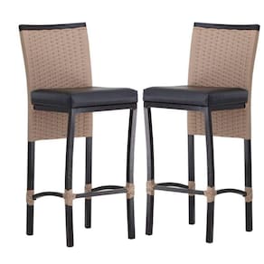 2 Banquetas Corda Náutica Alumínio Balcão Cozinha Bar Azul