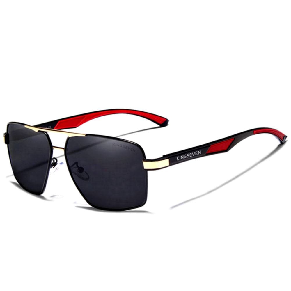 Óculos De Sol Masculino Design Alumínio Lente Espelho Polarizada Uv400